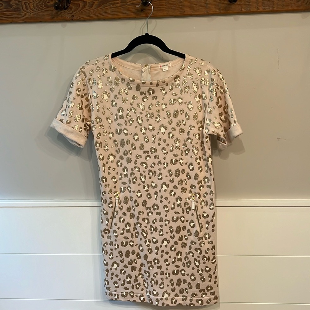 J Crew crewcuts girls glitter leopard dress size 14